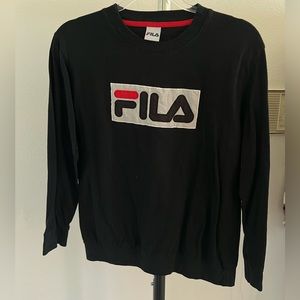 Vintage black Fila crewneck size small
